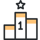 Winner's podium